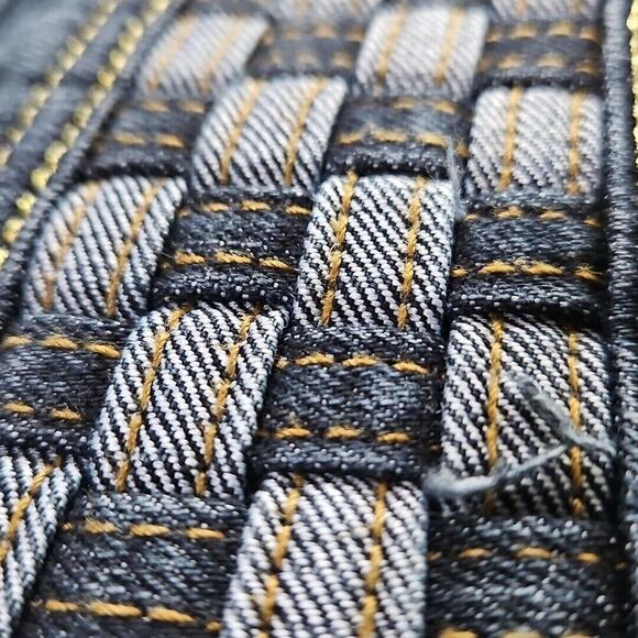 Yoghurt Jeans Women's 16P W32 L28 Dark Wash Blue Tapered Leg Woven Slash Pockets - Picture 14 of 16